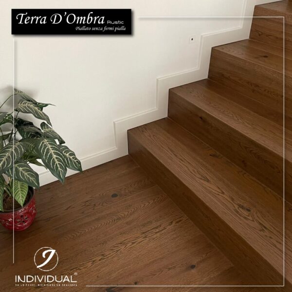 Rovere Terra D'Ombra Rustic Piallato senza fermi pialla
